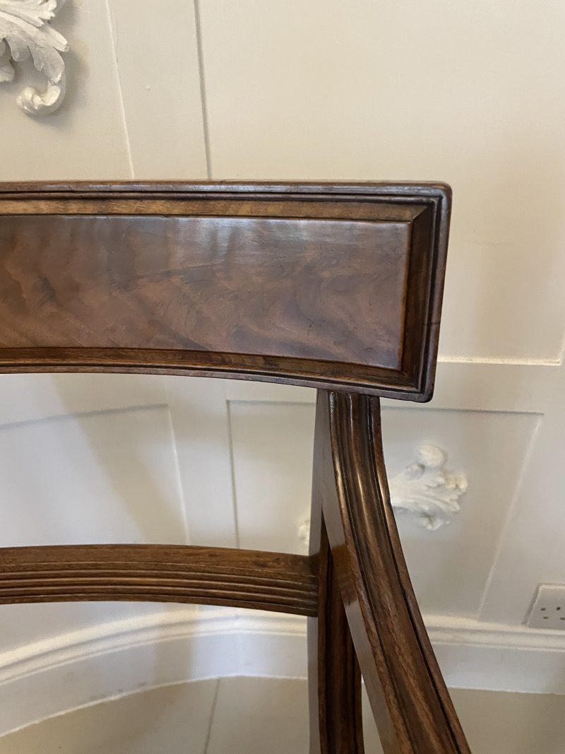 Set of 6 Antique Regency Quality Mahogany Dining Chairs - Image 12